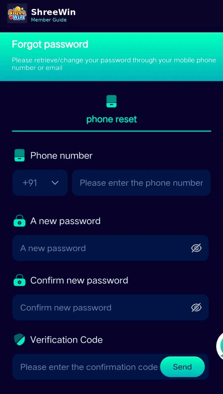 How to Reset a Forgotten ShreeWin Password screenshot