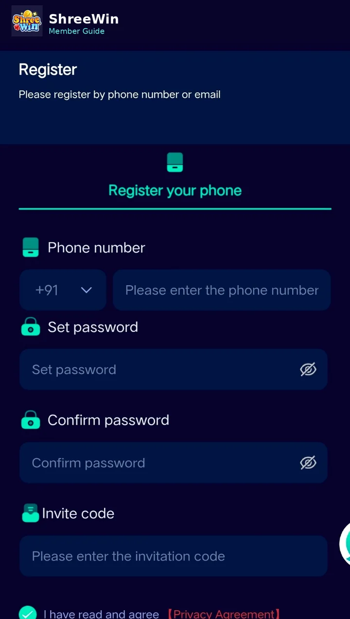 How to Register on ShreeWin screenshot